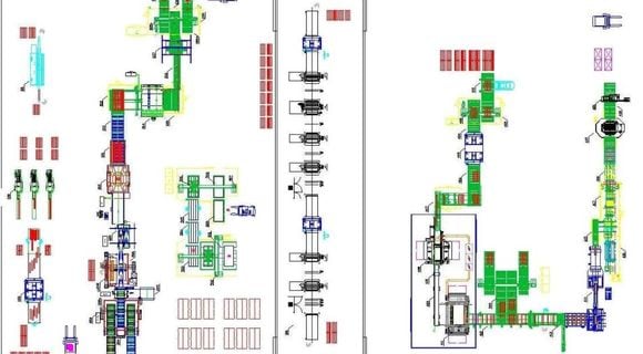 Parkett Linien- Produktionsanlage f?r zweischichtiges Parkett - SCM